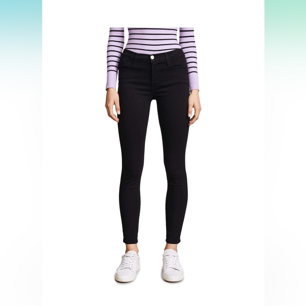 FRAME Women's Le High Skinny Black Jeans - Picture 3 of 10